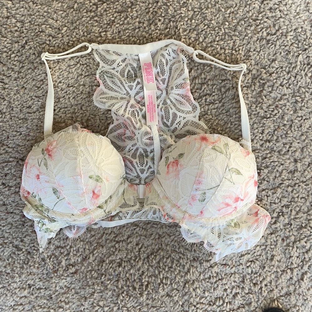 PINK front clasp bra
